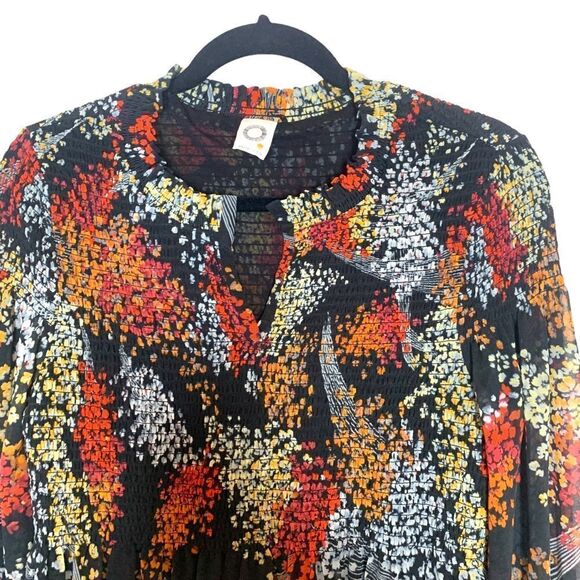 Anthropologie Akemi Kin Adria Floral Long Sleeve Smocked Blouse - Picture 5 of 13